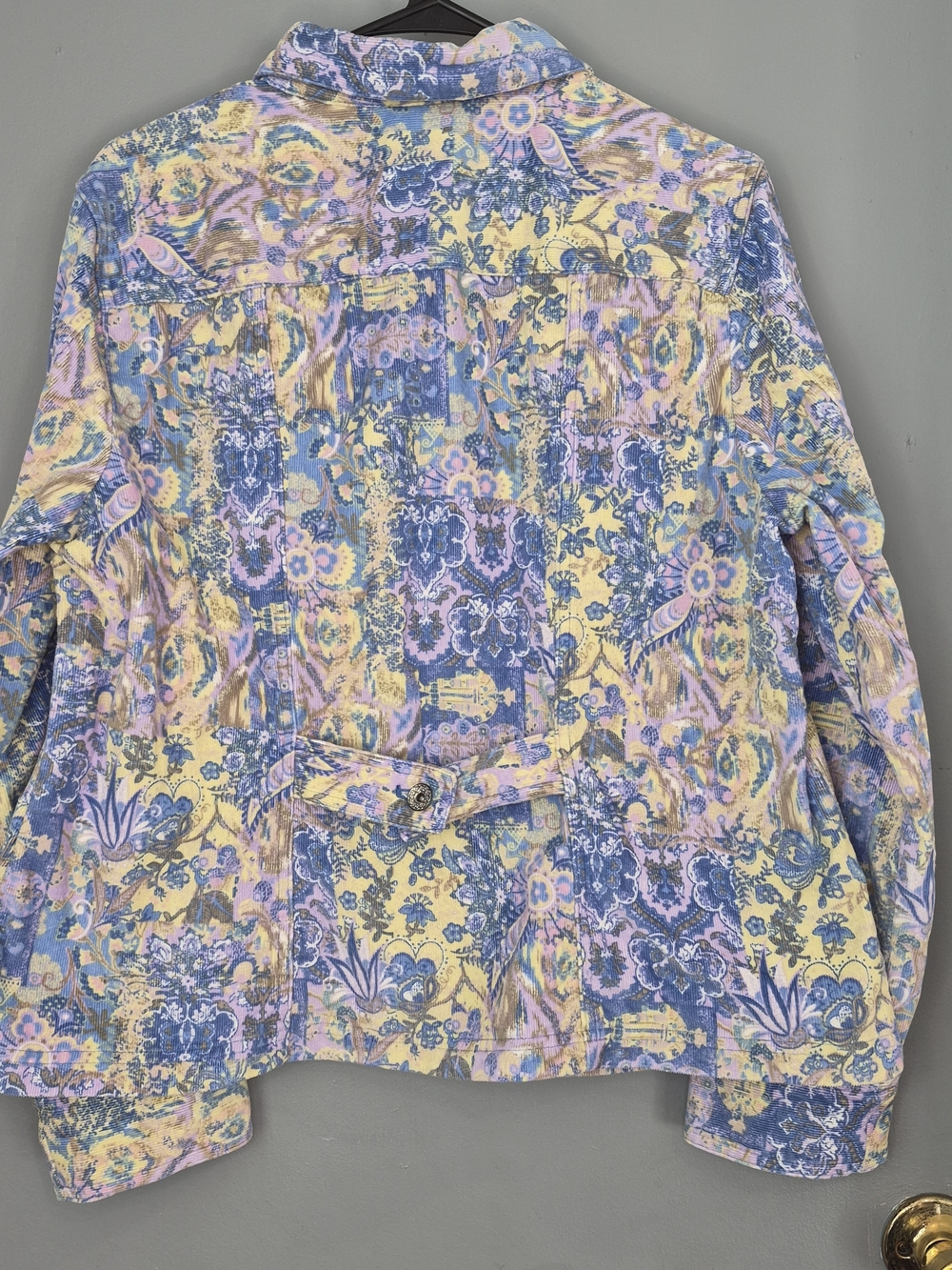 Christopher & Banks Pastel Floral Corduroy Button-Front Jacket - Picture 2 of 6
